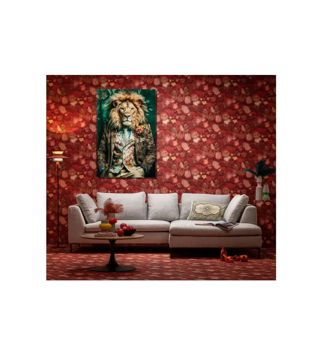 KDesign Obraz MISTER LION 150 x 100 cm szklany