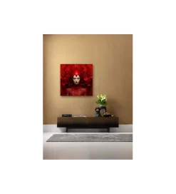 KDesign Obraz MUSE RED 120 x 120 cm szklany
