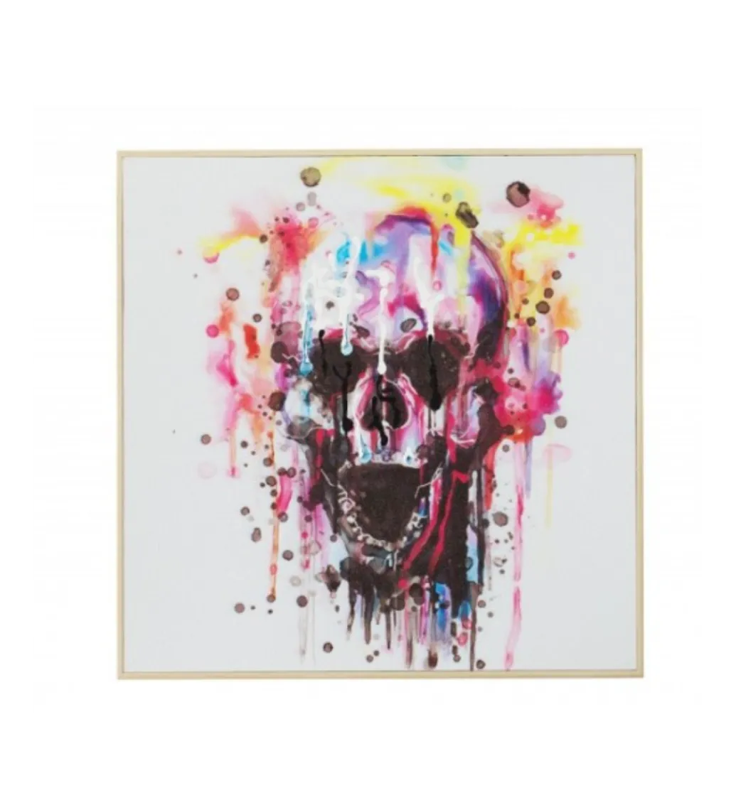 Invicta Interior Obraz olejny Czaszka 50 cm x 50 cm