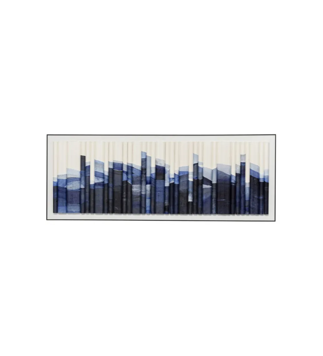 KDesign Obraz SHADOW SKYLINE 160 x 60 cm niebieski
