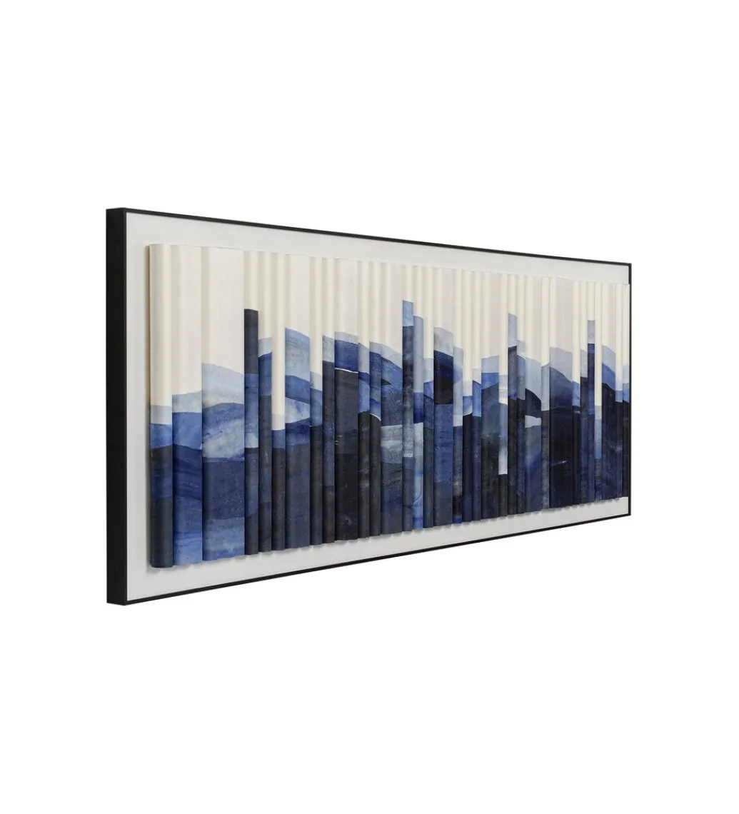 KDesign Obraz SHADOW SKYLINE 160 x 60 cm niebieski