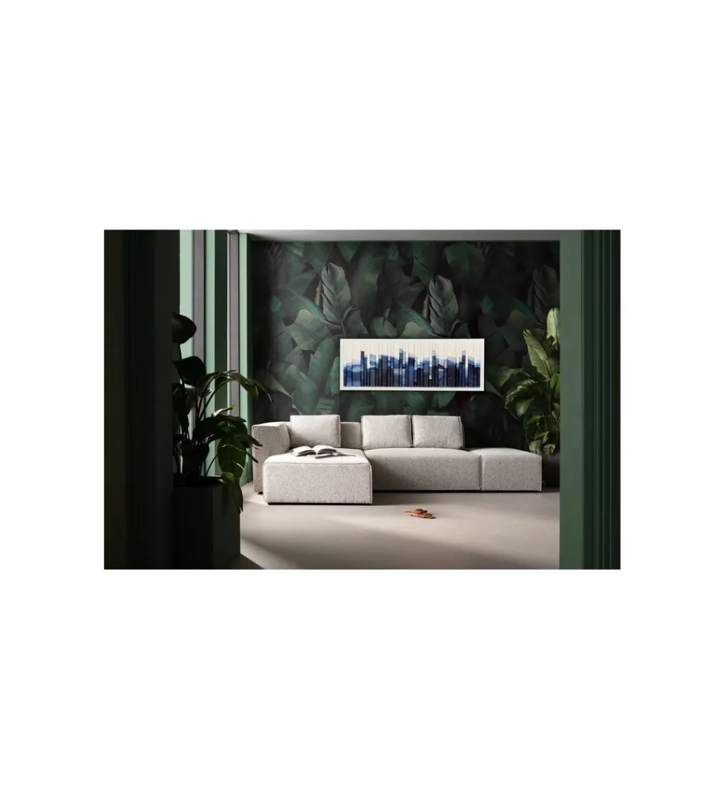 KDesign Obraz SHADOW SKYLINE 160 x 60 cm niebieski