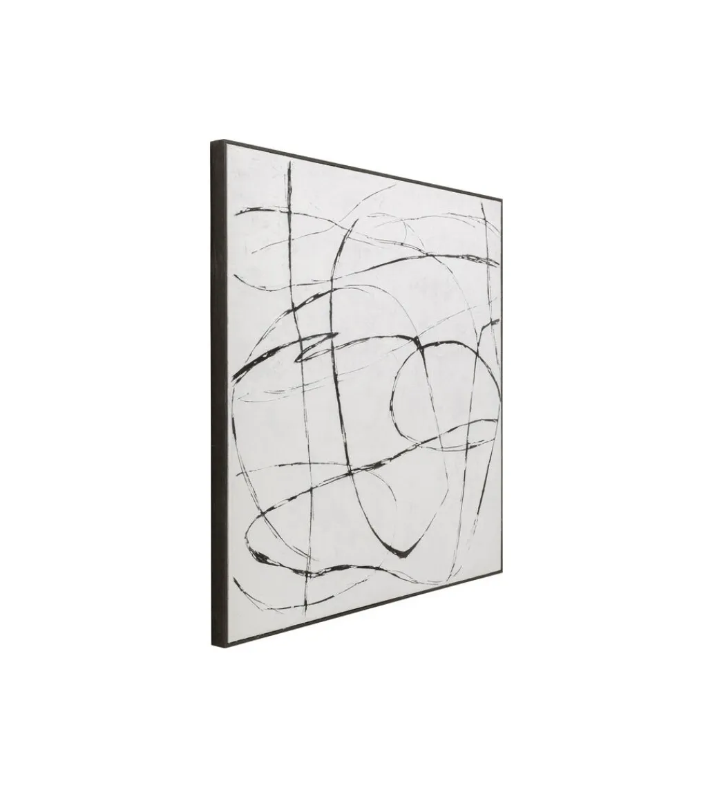 KDesign Obraz SKERCH 120 x 120 cm biały