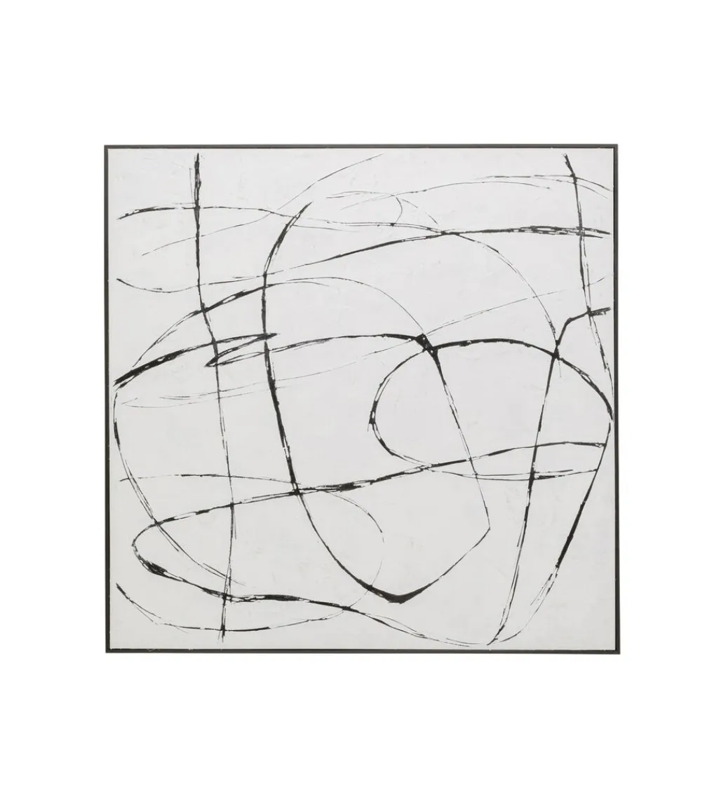 KDesign Obraz SKERCH 120 x 120 cm biały