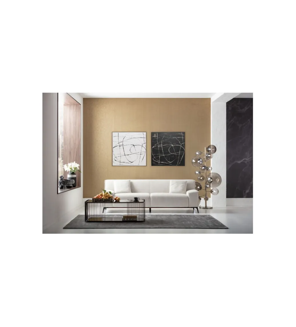 KDesign Obraz SKERCH 120 x 120 cm biały