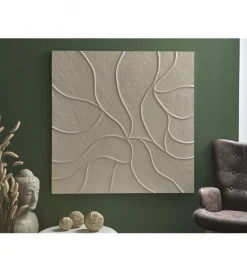 Imeri Obraz TOPO LINEAS 120 x 120 cm szary