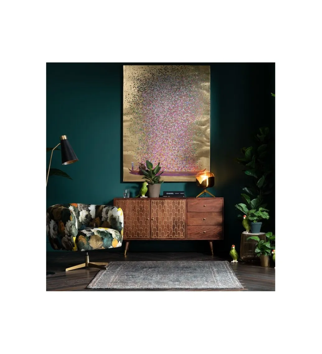 KDesign Obraz Touched Flower Boat Gold Pink 120 x 160cm