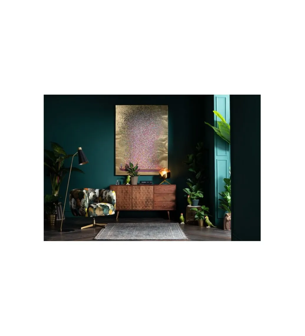 KDesign Obraz Touched Flower Boat Gold Pink 120 x 160cm