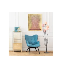 KDesign Obraz Touched Flower Boat Gold Pink 80 cm x 100 cm