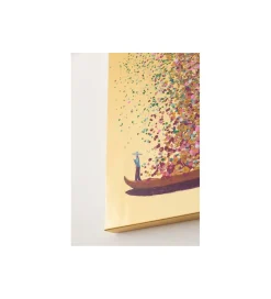 KDesign Obraz Touched Flower Boat Gold Pink 80 cm x 100 cm