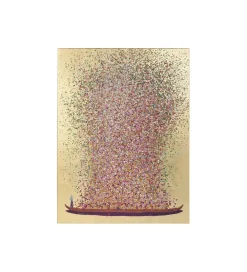 KDesign Obraz Touched Flower Boat Gold Pink 80 cm x 100 cm