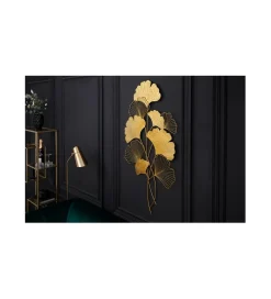Invicta Interior Ozdoba ścienna GINKGO 58 cm złota