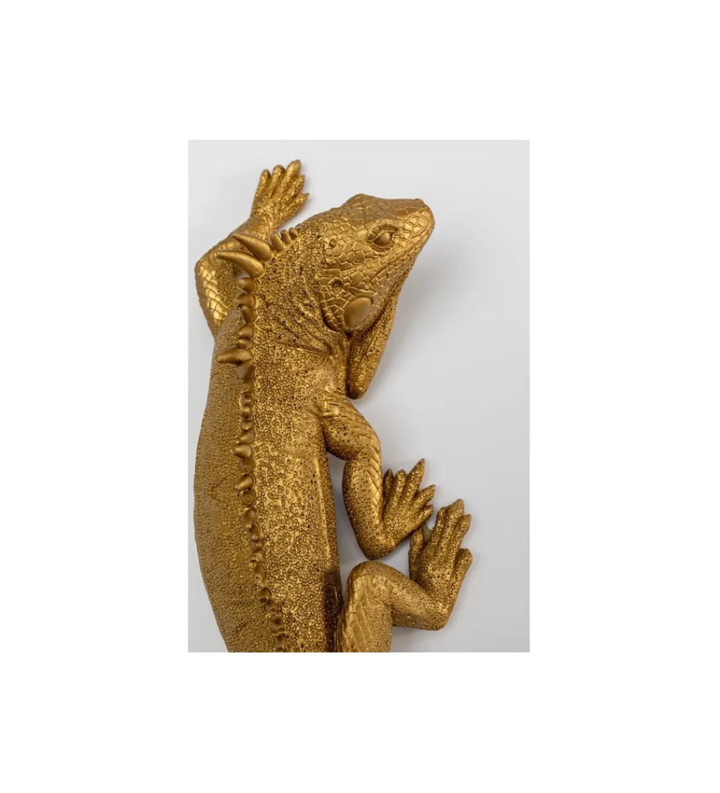 KDesign Ozdoba ścienna LIZARD 31 x 11 cm złota