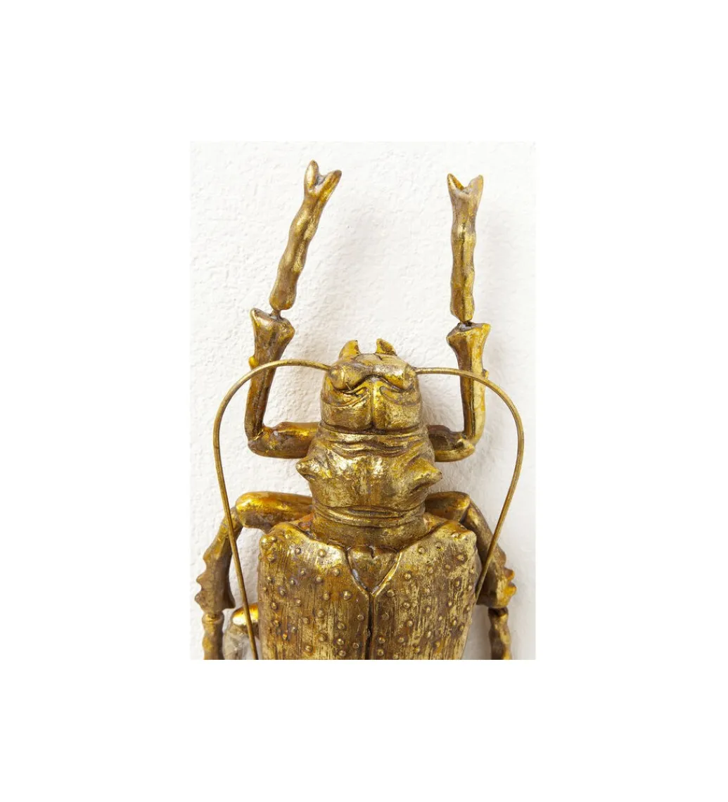 KDesign Ozdoba ścienna LONGICORN BEETLE złota