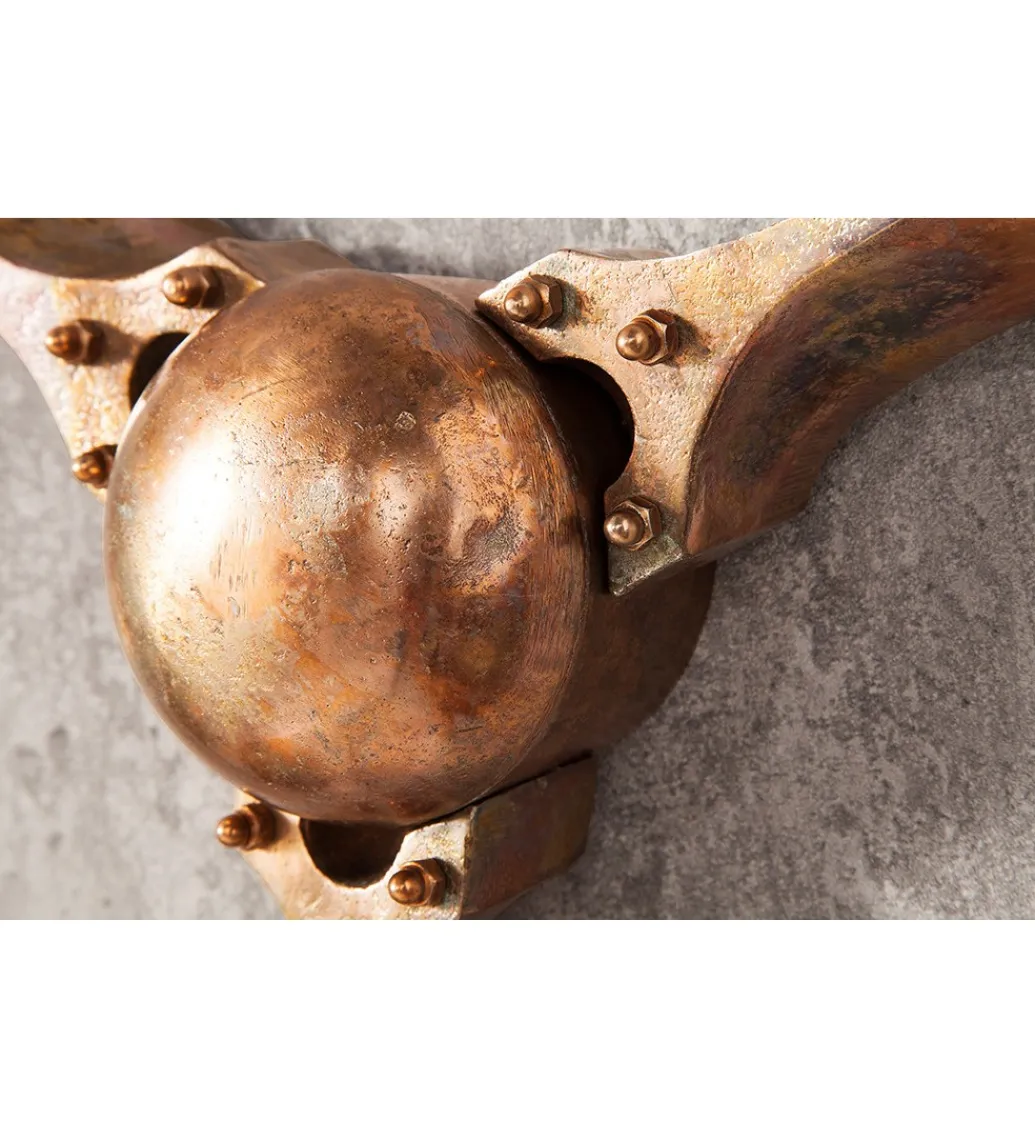 Invicta Interior Ozdoba Ścienna Mystic Screw III 90 Cm Miedziana