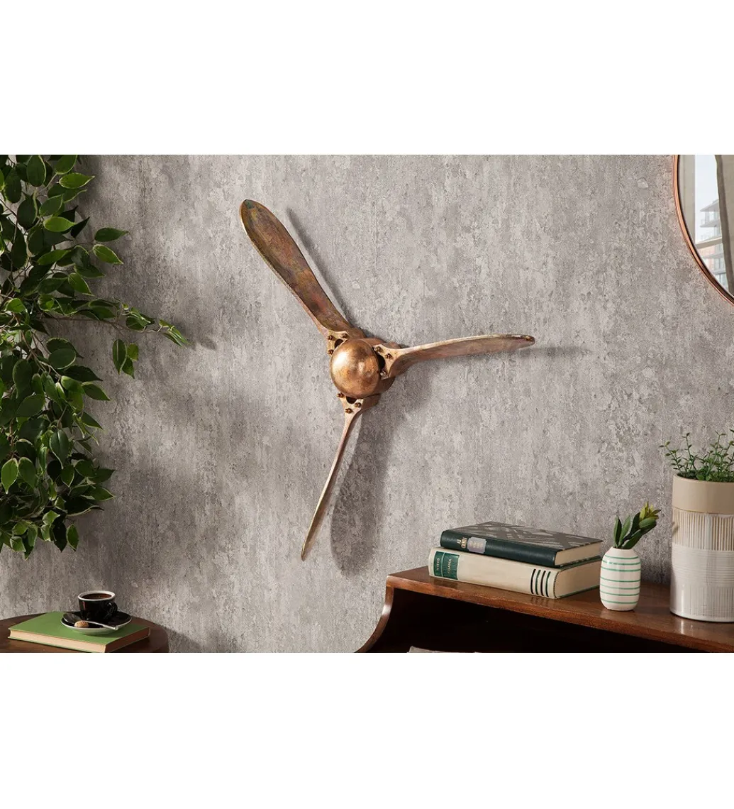Invicta Interior Ozdoba Ścienna Mystic Screw III 90 Cm Miedziana
