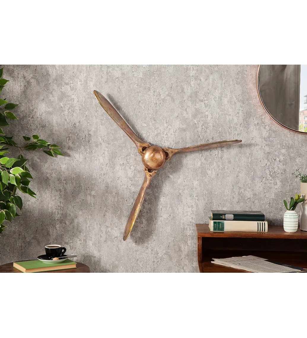 Invicta Interior Ozdoba Ścienna Mystic Screw III 90 Cm Miedziana
