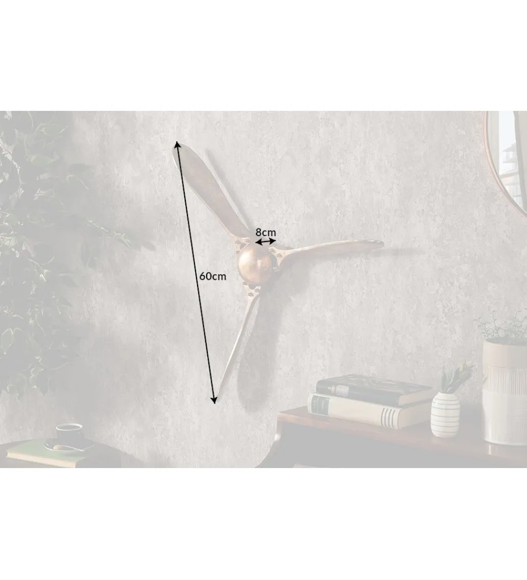Invicta Interior Ozdoba Ścienna Mystic Screw III 90 Cm Miedziana