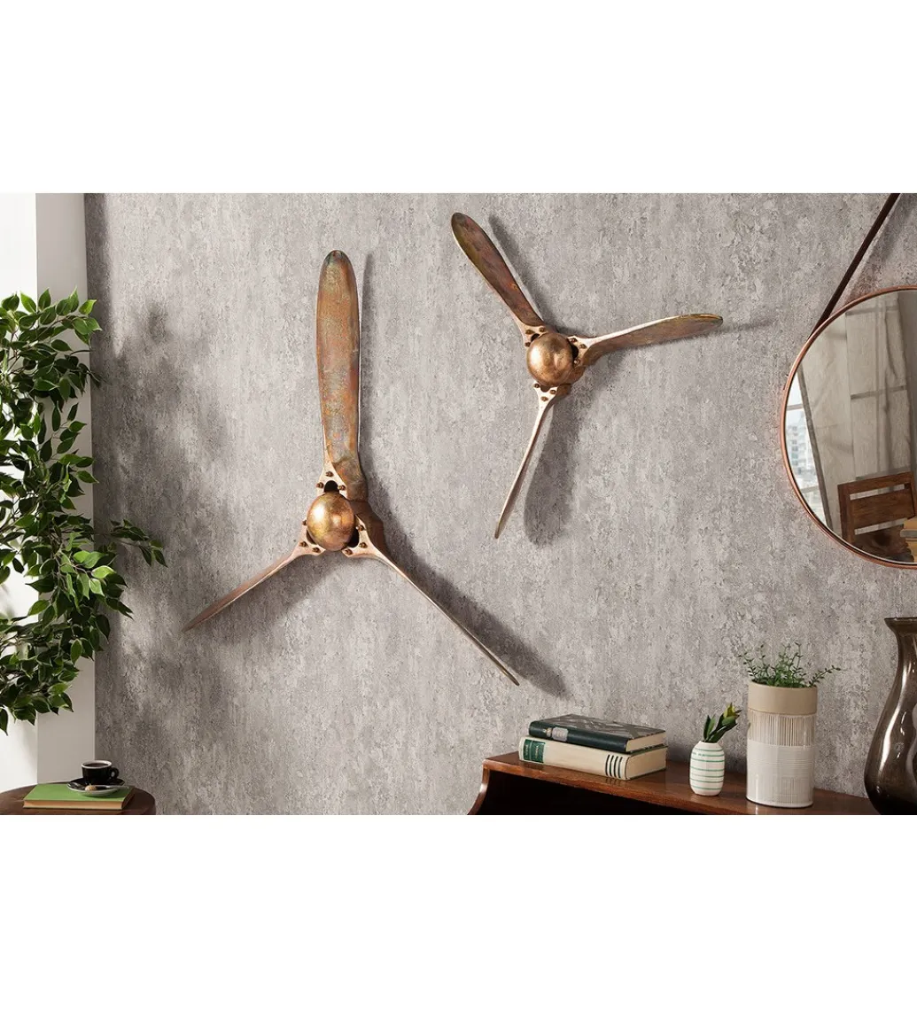 Invicta Interior Ozdoba Ścienna Mystic Screw III 90 Cm Miedziana