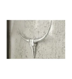 Invicta Interior Ozdoba ścienna rogi Bull 75 cm srebrne