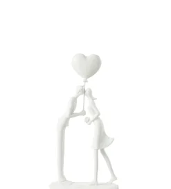J-Line Ozdoba Kiss Heart Balloon biała