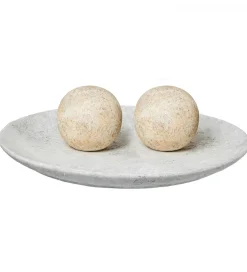 Exclusivas Ozdoba RUSTIC 10 cm ceramiczna kula biała