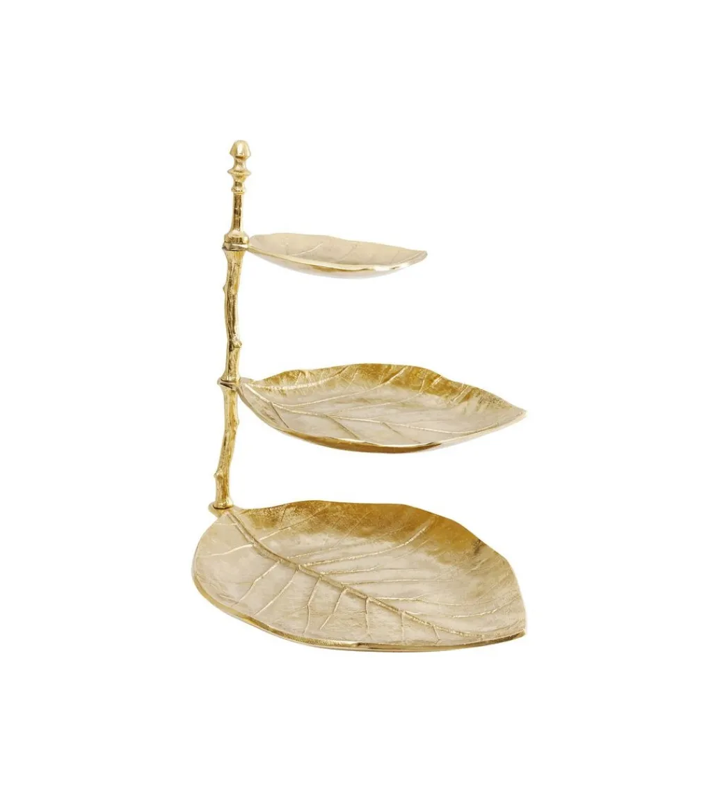 KDesign Patera Leaf 32 cm złota