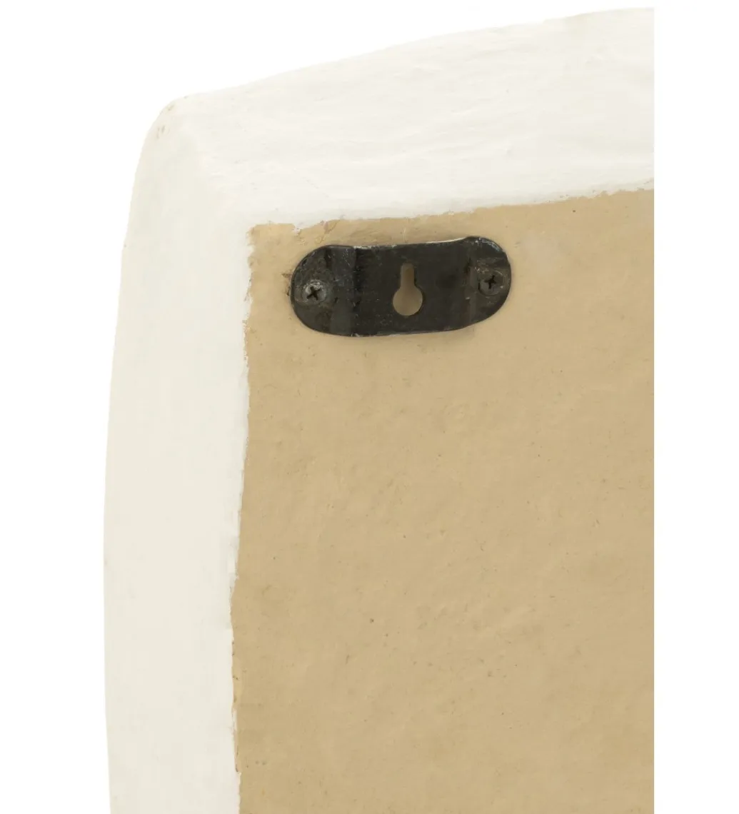 J-Line Półka ścienna FLINT 45 cm papier-mache biała