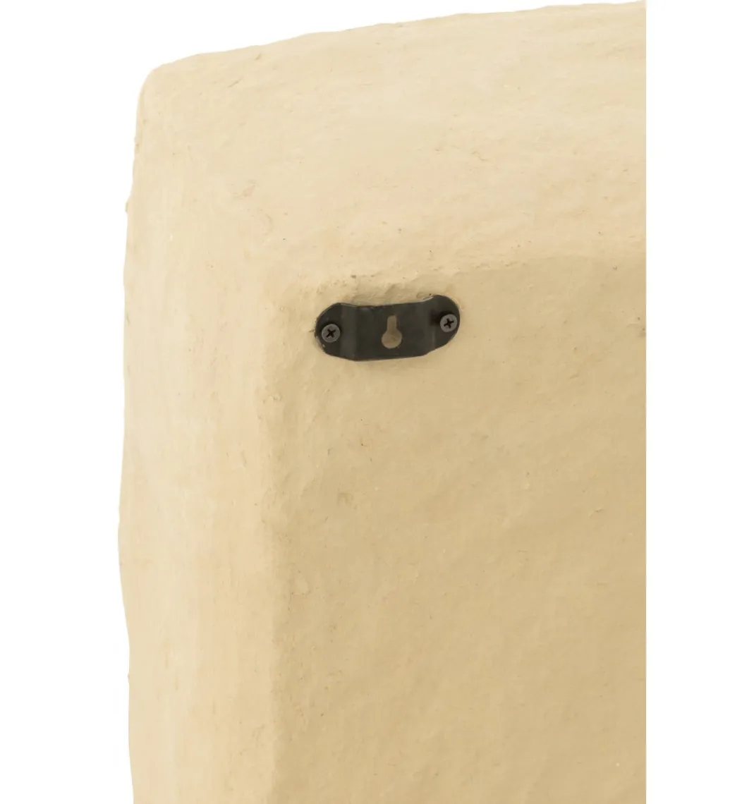 J-Line Półka ścienna FLINT 80 cm papier-mache naturalna