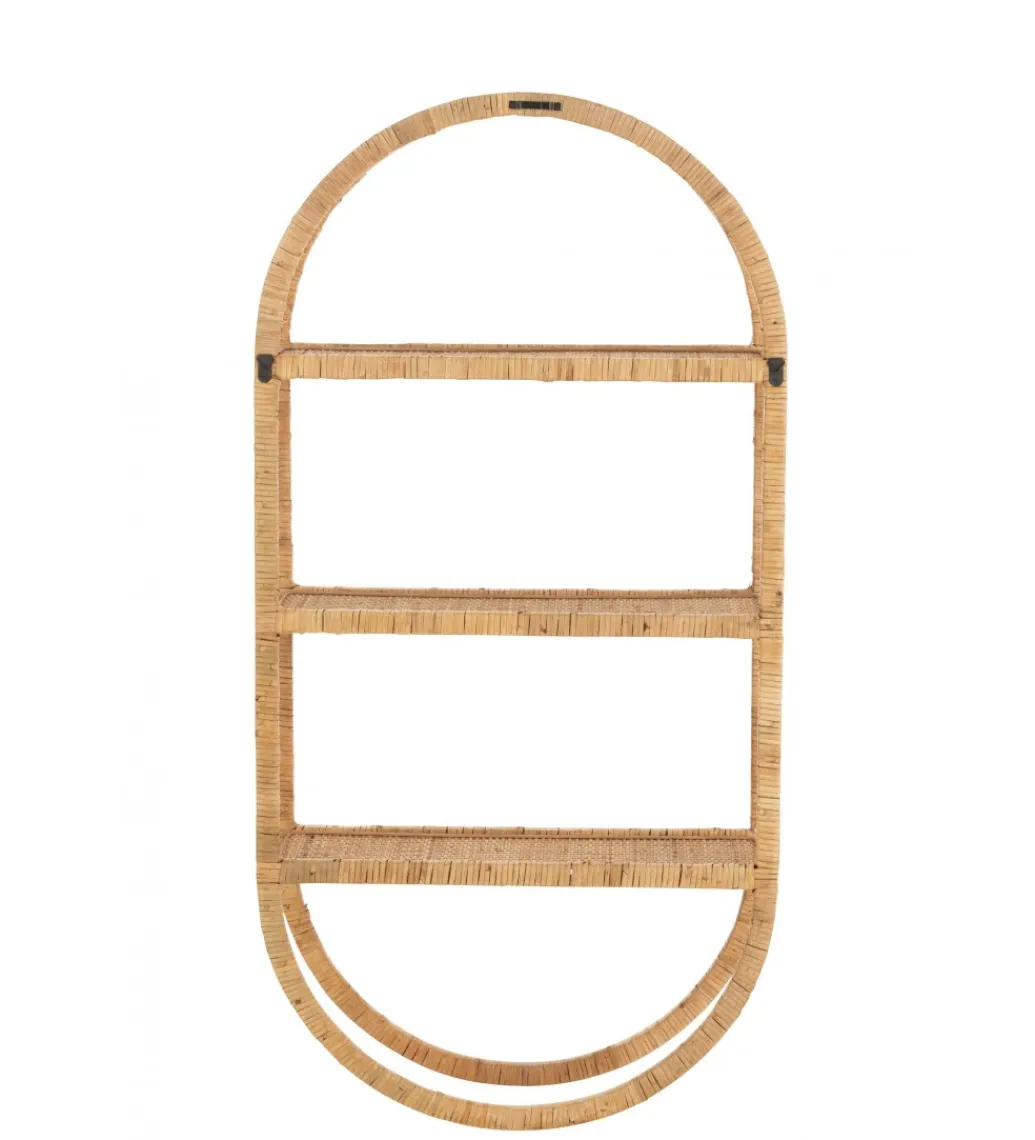 J-Line Półka ścienna Plank 56 cm rattan