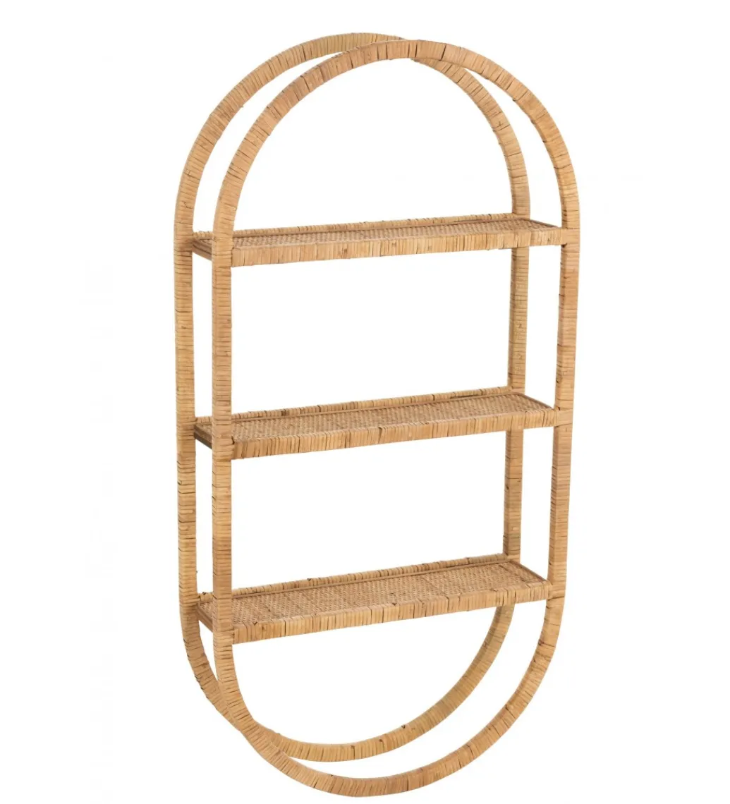 J-Line Półka ścienna Plank 56 cm rattan