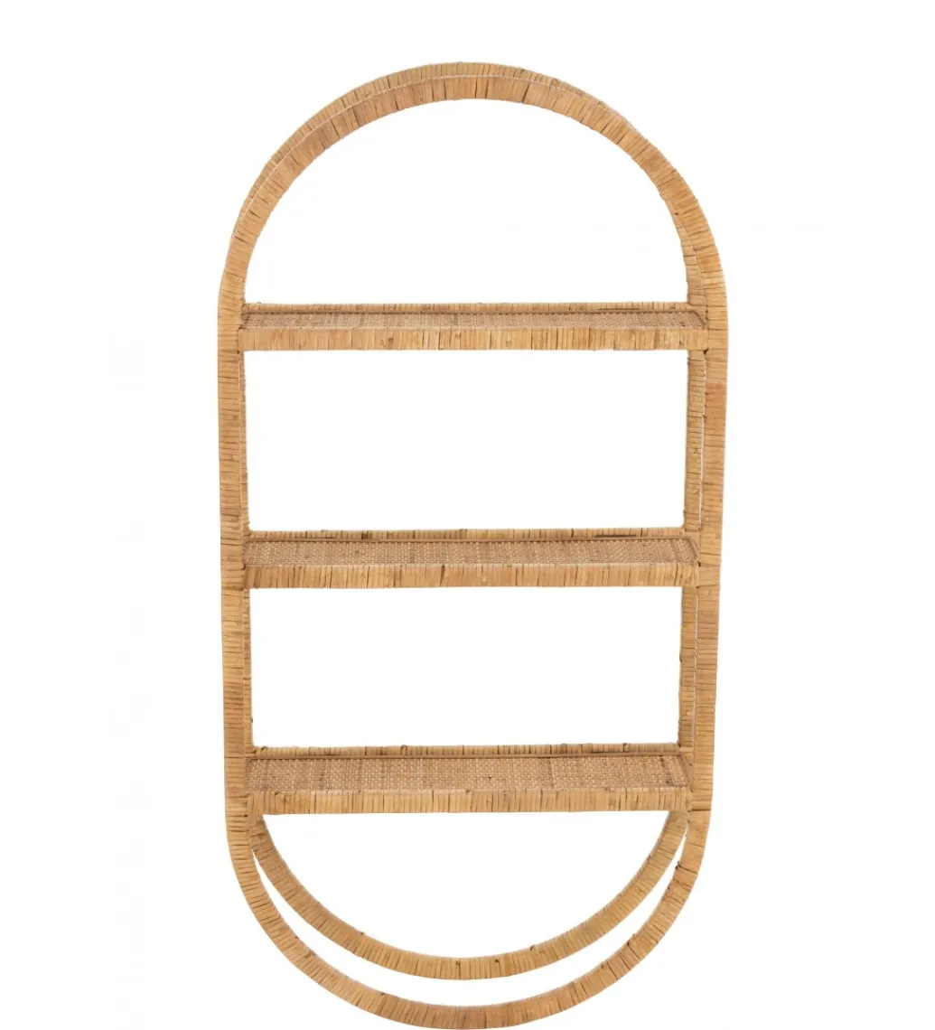 J-Line Półka ścienna Plank 56 cm rattan