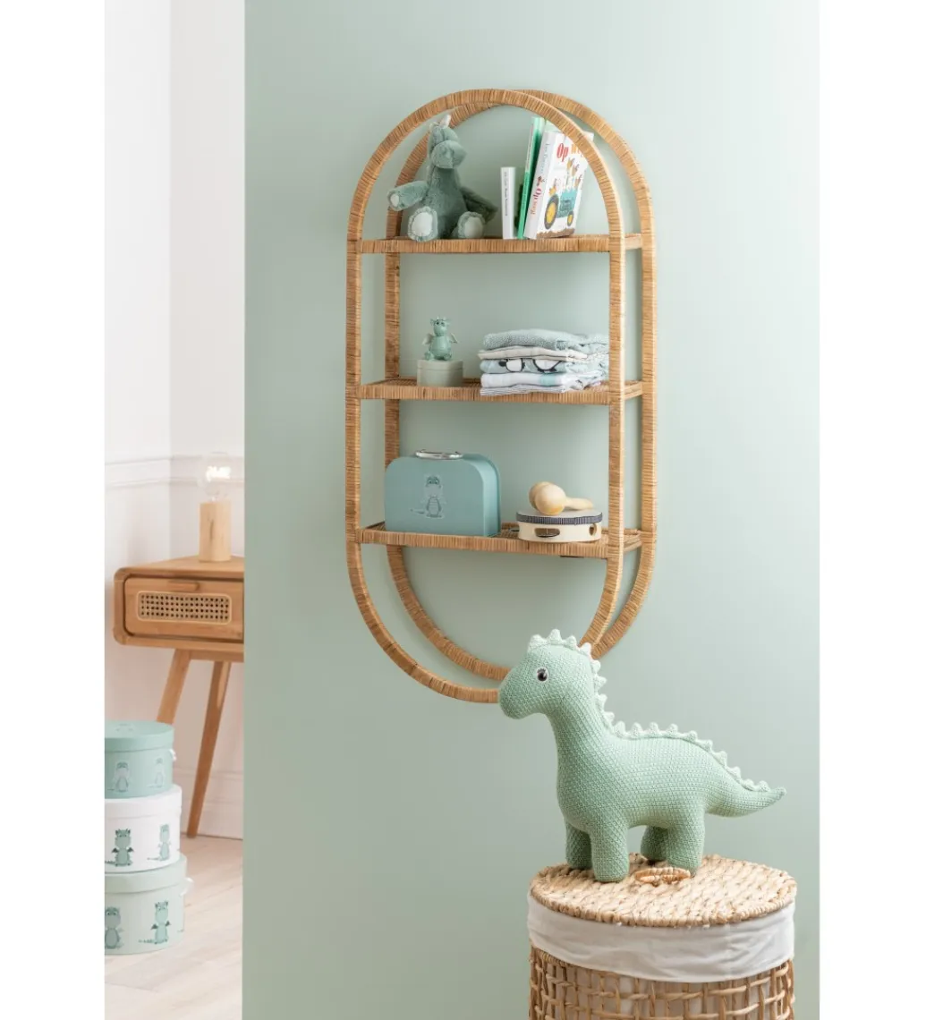 J-Line Półka ścienna Plank 56 cm rattan
