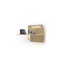 MCA Półka ścienna VALENCIA 120 cm naturalna