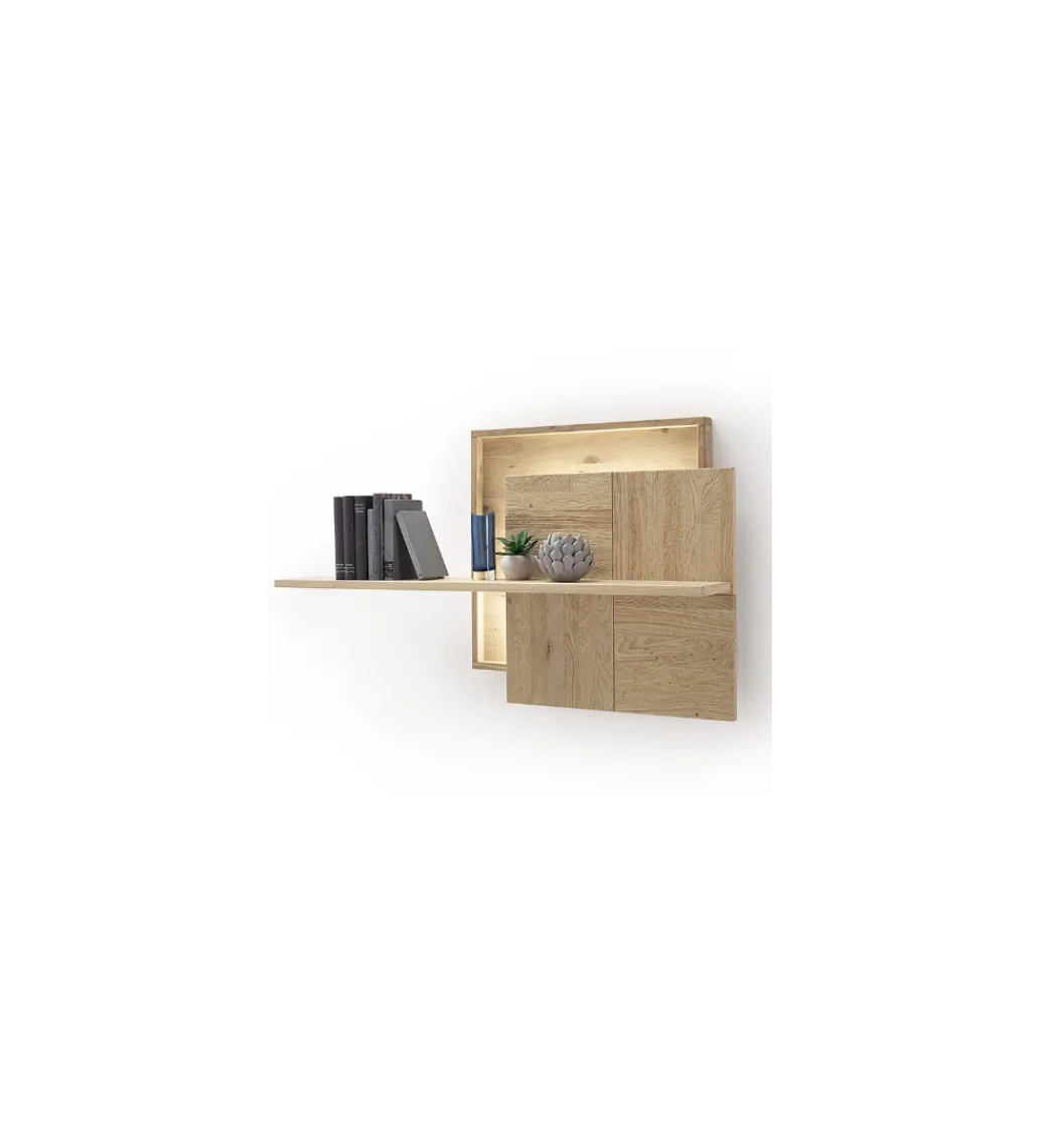 MCA Półka ścienna VALENCIA 120 cm naturalna