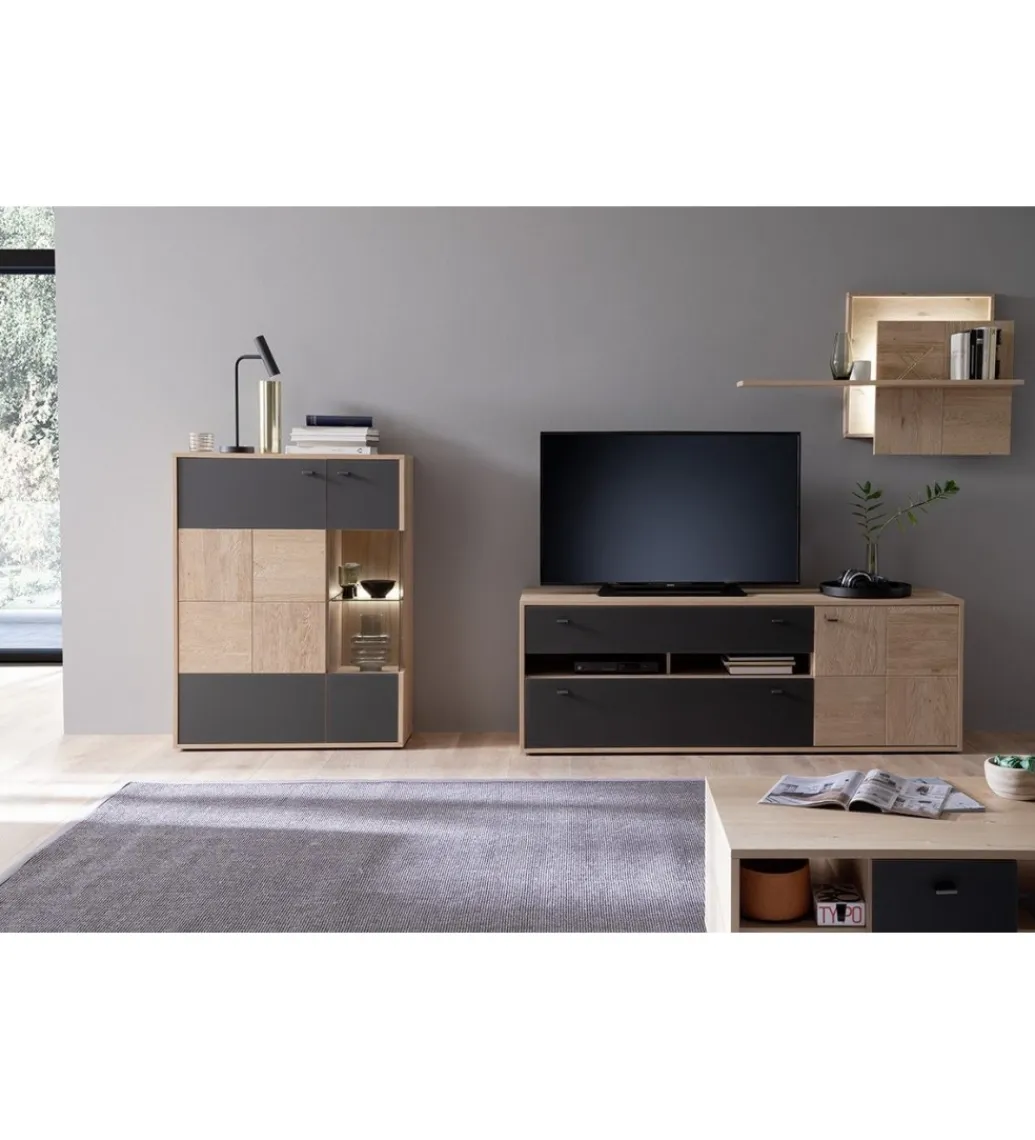 MCA Półka ścienna VALENCIA 120 cm naturalna