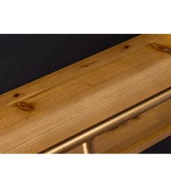 Invicta Interior - przedsprzedaż Półka HERITAGE 75 cm złota drewno sosny