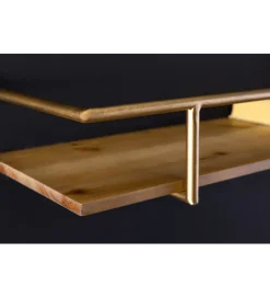 Invicta Interior - przedsprzedaż Półka HERITAGE 75 cm złota drewno sosny