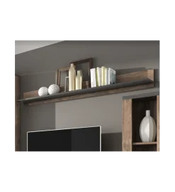 Helvetia Półka LARONA 180 Cm O Wybarwieniu Satin Nussbaum z kolorem Touchwood