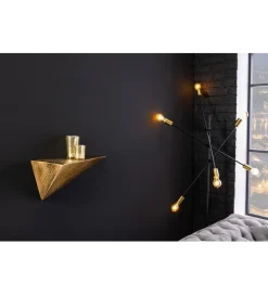 Invicta Interior - przedsprzedaż Półka PYRAMID 40 cm złota