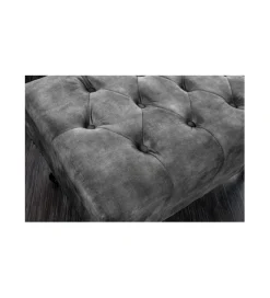 Invicta Interior Podnóżek BRIGIDA Chesterfield 80 cm szary