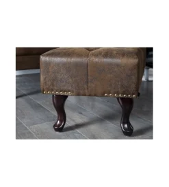 Invicta Interior Podnóżek Chesterfield antyczny brąz