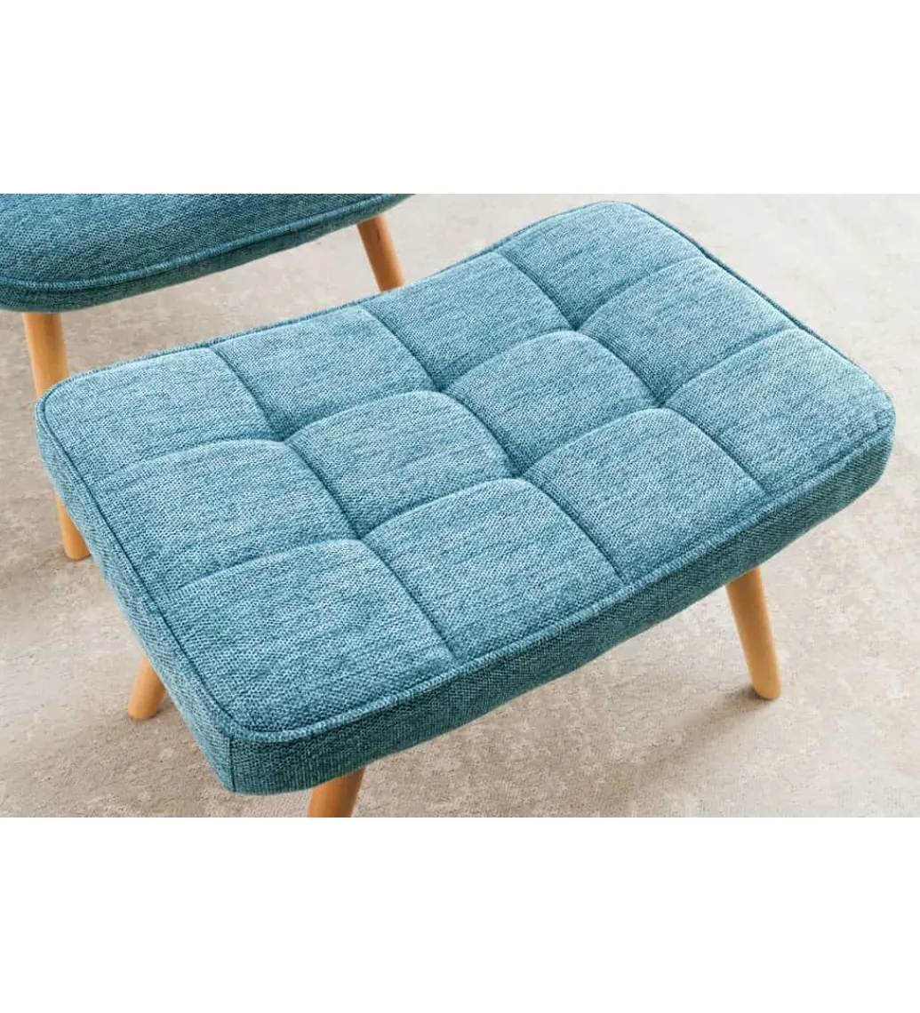 Invicta Interior Podnóżek Scandinavia 60 cm niebieski