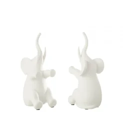 J-Line Podpora na książki Elephant set 2 biała
