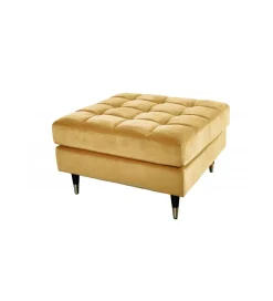 Invicta Interior Pufa CANIS Velvet 80 cm musztardowo - źółta