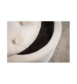Invicta Interior Pufa FABIO II 50 Cm Aksamit beżowa