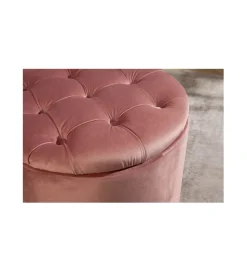 Invicta Interior Pufa FABIO II 50 Cm aksamit pudrowy róż
