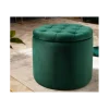 Invicta Interior Pufa FABIO II 50 Cm Aksamit szmaragdowa zieleń