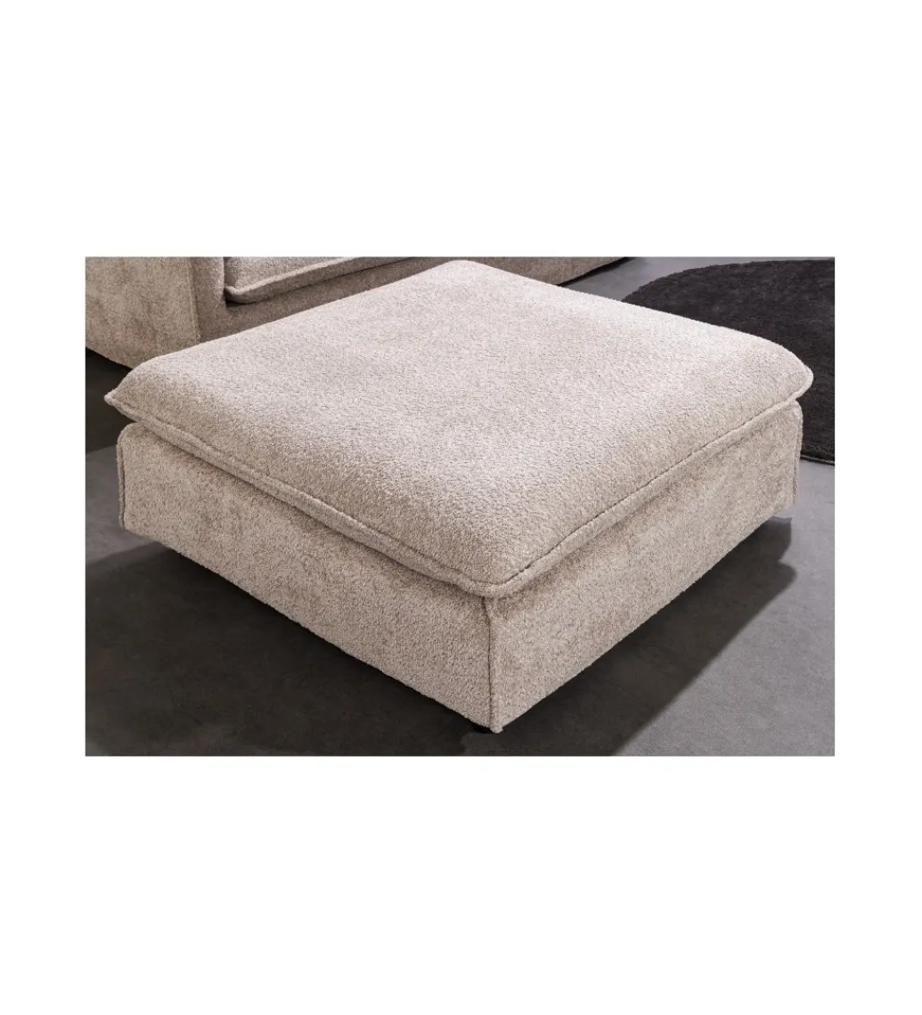 Invicta Interior Pufa HEAVENLY Heaven 100 cm Bouclé beżowa