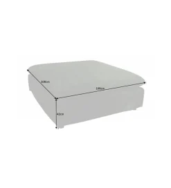 Invicta Interior Pufa HEAVENLY Heaven 100 cm Bouclé beżowa